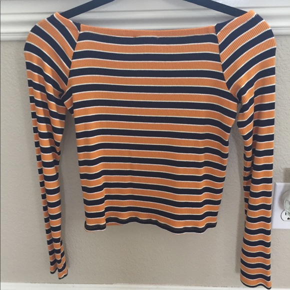 orange long sleeve shirt forever 21